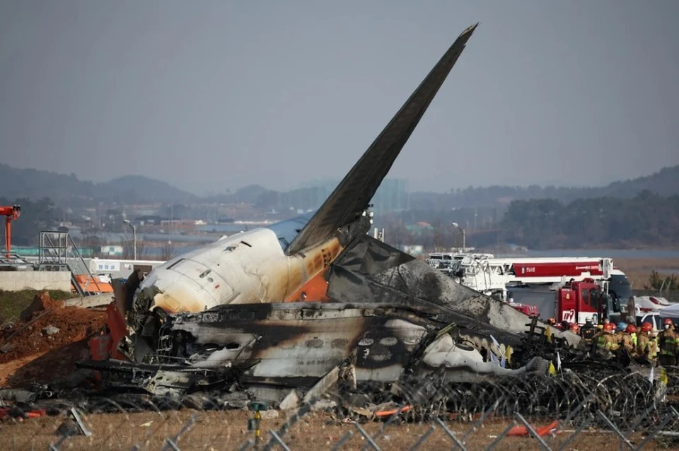 Yonhap: пять детей находились на борту разбившегося в Южной Корее самолета