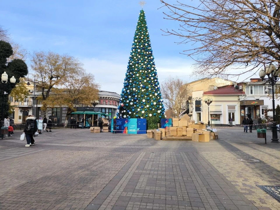 Полностью новогодние украшения и фотозоны в крымской столице уберут до конца месяца