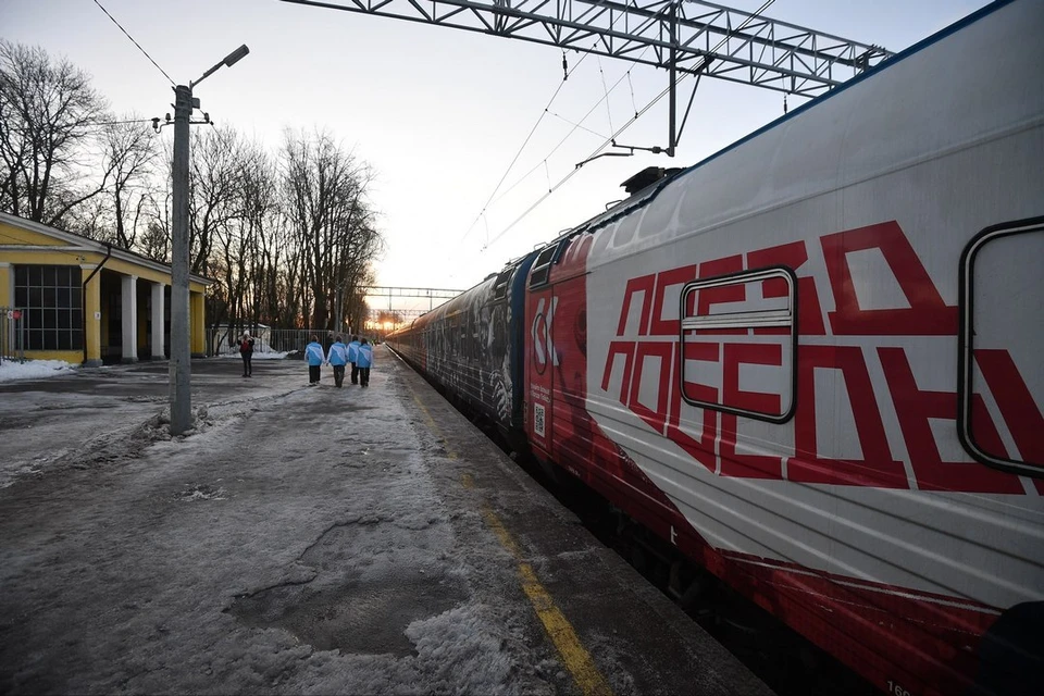 Передвижной музей «Поезд Победы» простоит в Гатчине два дня.