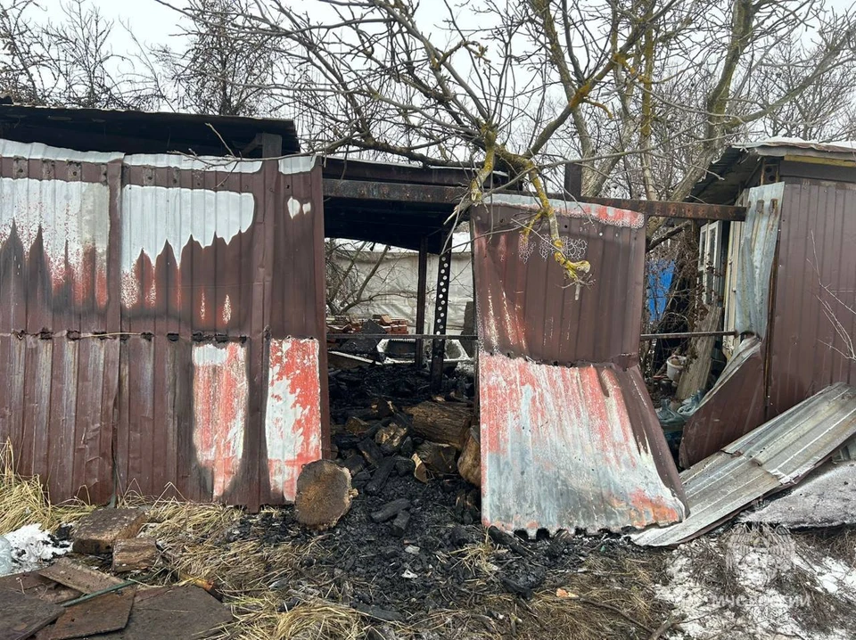 В хуторе Истомино Ростовской области в хозпостройке произошел пожар. Фото: МЧС по РО