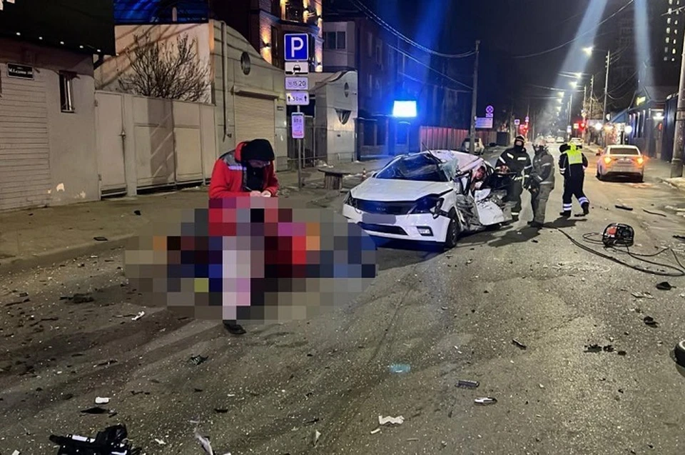 В ДТП погибли водитель и двое пассажиров. Фото: пресс-служба ГУ МВД по Краснодарскому краю