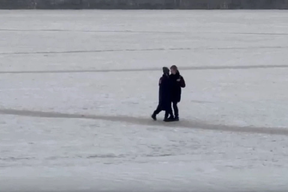 Влюбленные кружились на городском пруду. Фото: скриншот видео