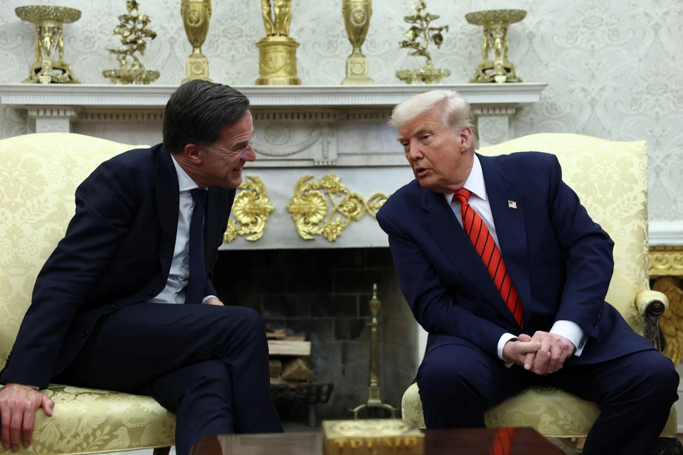 Президент США Трамп и генсек НАТО Рютте посмеялись над Байденом в Белом доме
