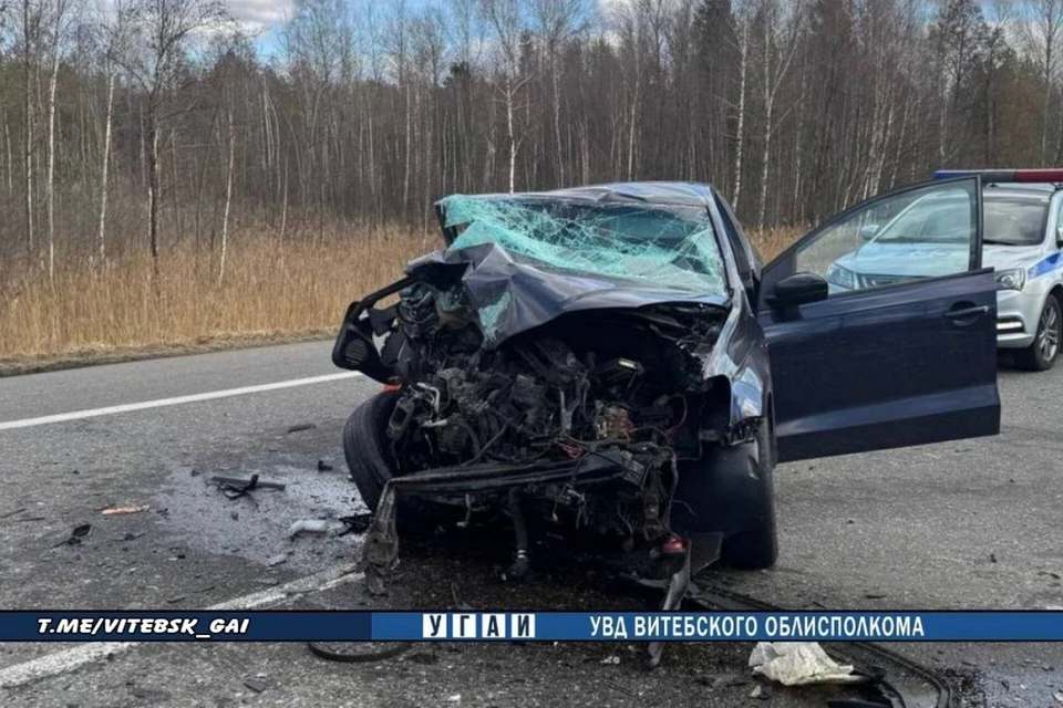 Женщина погибла в жестком лобовом ДТП в Оршанском районе. Фото: УВД Витебского облисполкома.