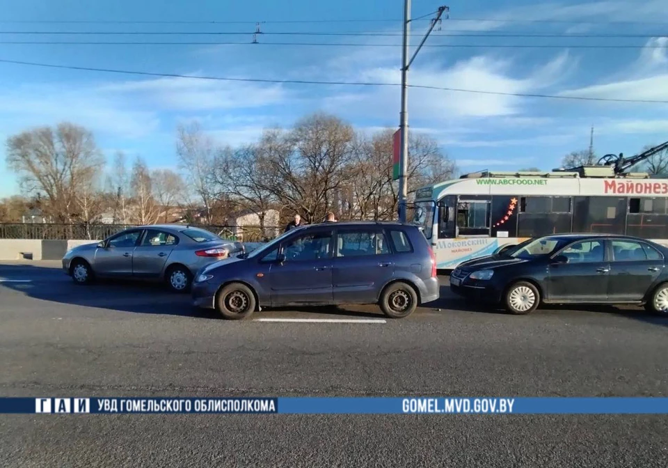 ДТП в Гомеле. Фото: ГАИ УВД Гомельского облисполкома.