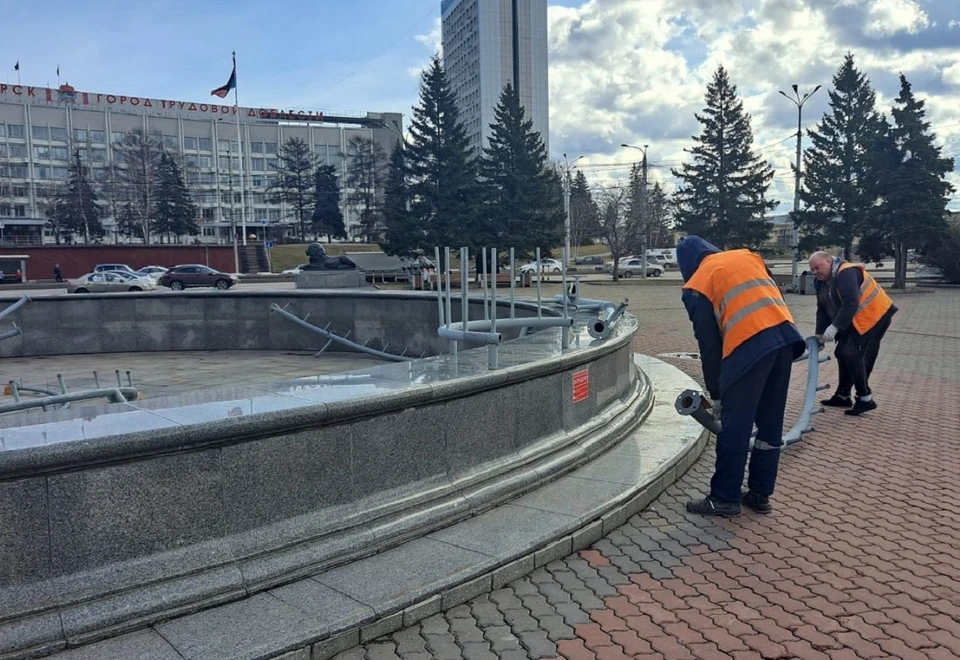 Сезон фонтанов в Красноярске по традиции начнётся ко Дню Победы. Фото: мэрия
