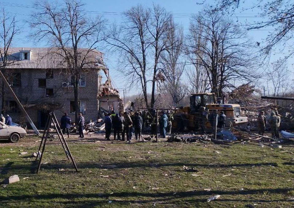 Обрушение дома произошло в селе Новополтавка. Фото - тг-канал минздрава Запорожской области
