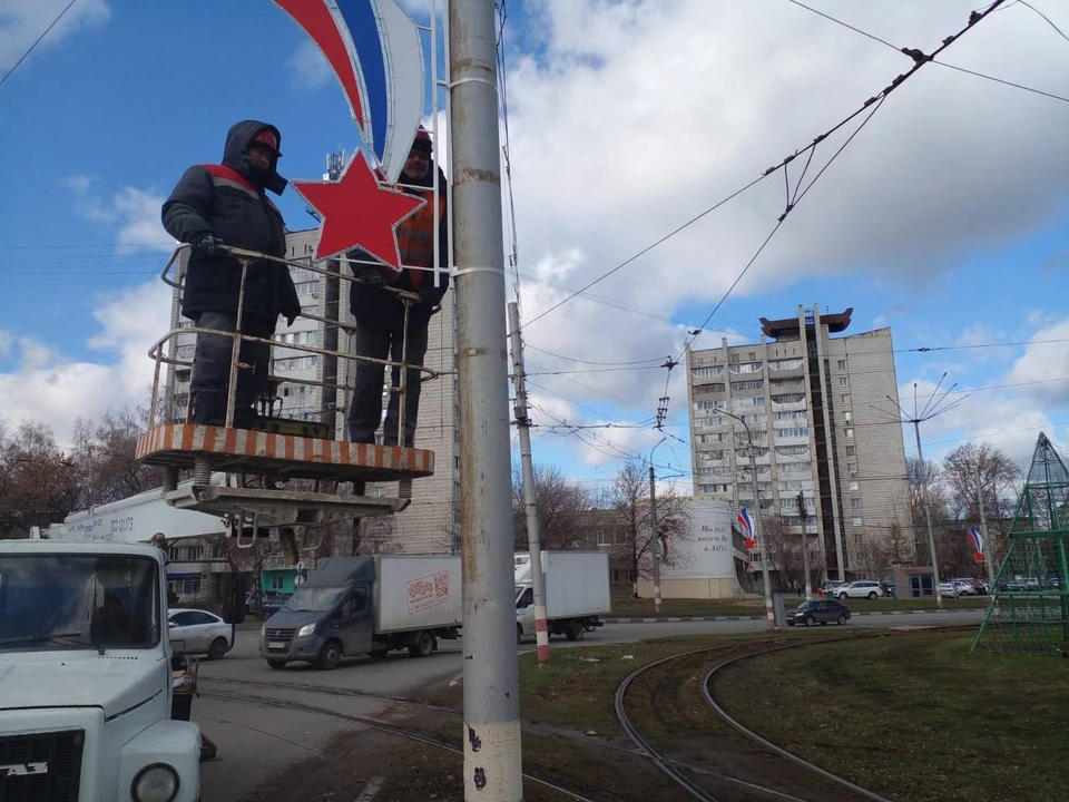 К концу апреля световые украшения появятся на нескольких значимых магистралях Ульяновска. ФОТО: тг-канал администрации Ульяновска