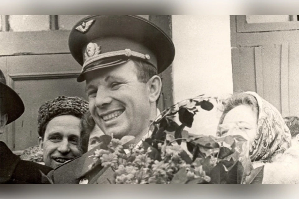 Юрий Гагарин в Вышнем Волочке. Фото: vk.com/Вышневолоцкий краеведческий музей