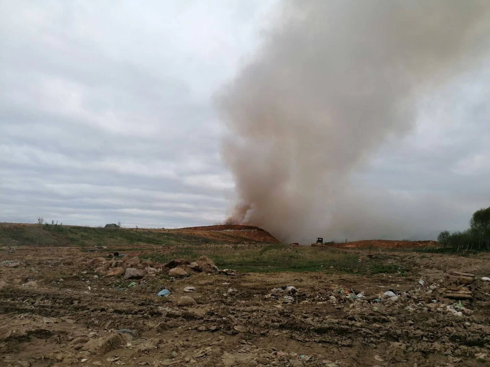 Крупный пожар вспыхнул на полигоне в Нижегородской области. Фото: телеграм-канал Александра Мудрова.