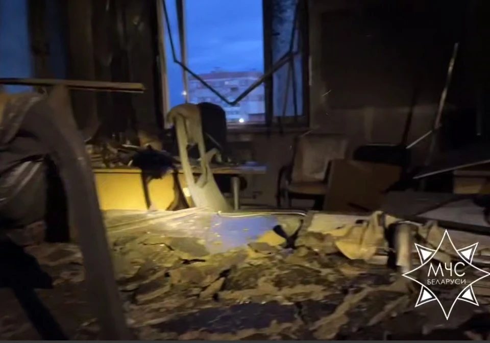 Пожар оперативно ликвидировали. Фото: кадр видео МЧС Беларуси