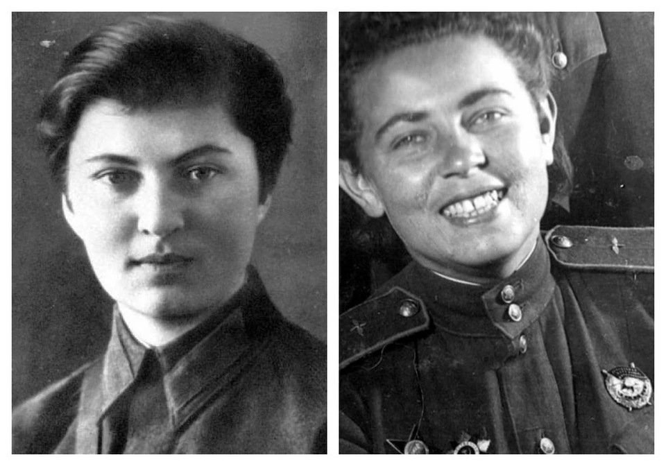 Галина Докутович и Полина Гельман (справа). Фото из книги «Небо остается нашим» и mil.ru