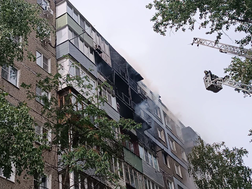 Страшный пожар произошел на улице Пермякова