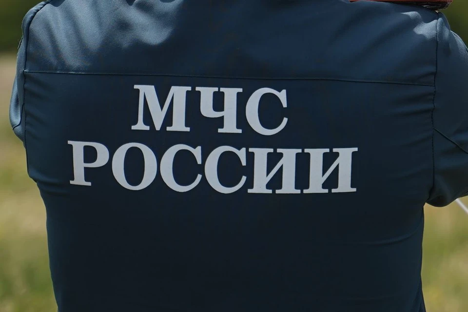 На месте работают сотрудники МЧС,