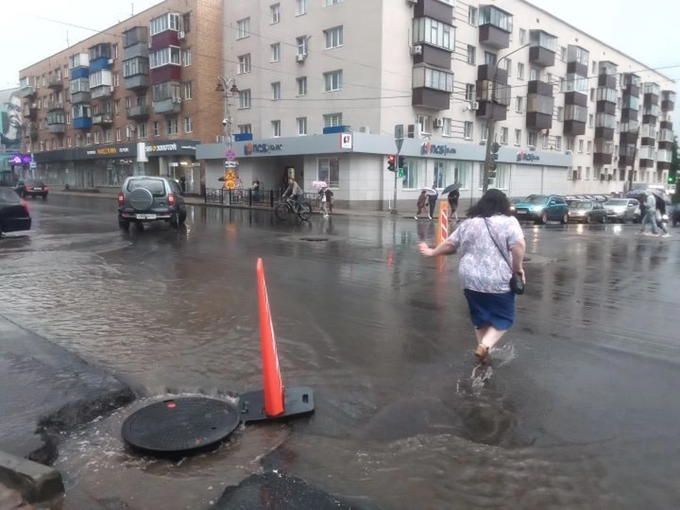 На Курскую область снова обрушился сильный дождь