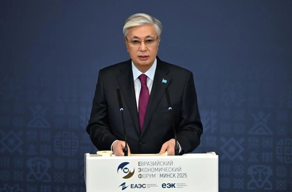 Президент Казахстана Касым-Жомарт Токаев выступил на пленарной сессии Евразийского экономического форума «Стратегия евразийской экономической интеграции: итоги и перспективы». Фото: www.akorda.kz