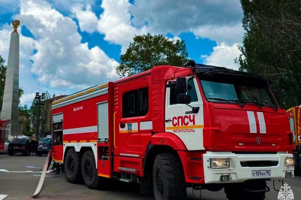 Дом, подожженный во время семейной ссоры, потушили в Мелитополе. Фото: ГУ МЧС России по Запорожской области