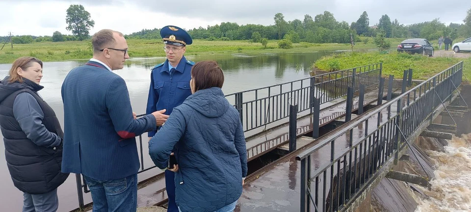 Плотина засорилась, и река подтопила огороды.