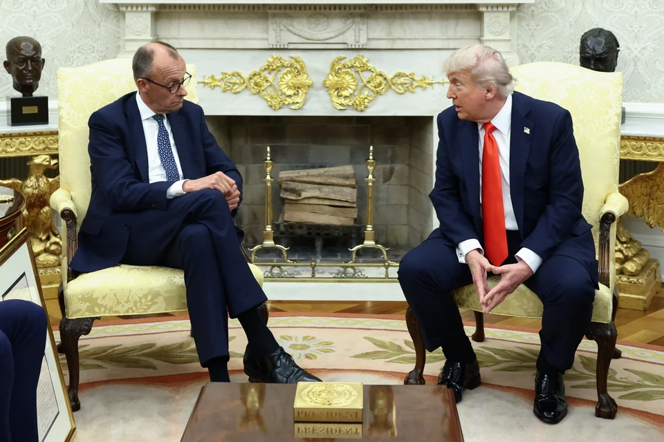 Канцлер Германии Фридрих Мерц и президент США Дональд Трамп