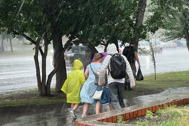 Две девушки провалились под воду на пешеходном переходе в Тюмени