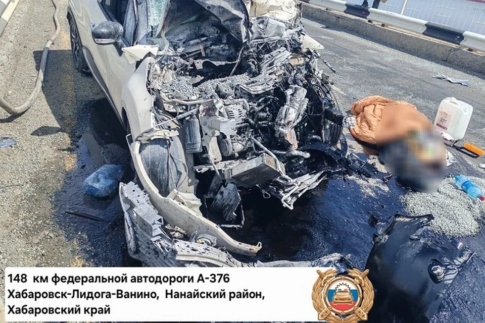 На трассе в Хабаровском крае погиб рабочий, водитель и девочка получили травмы Фото: Госавтоинспекция Хабаровского края