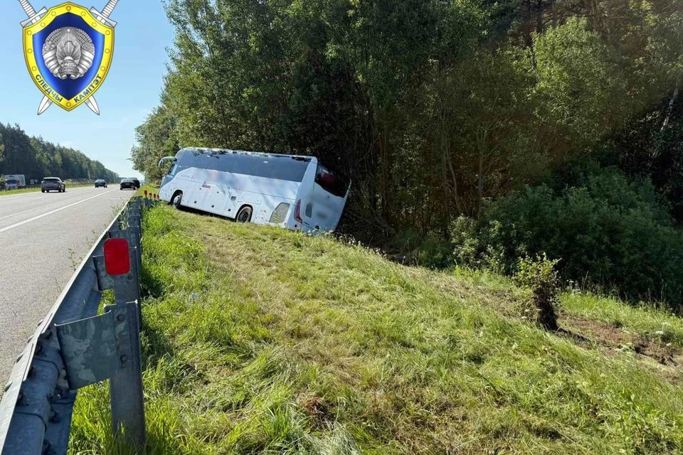 СК раскрыл детали ДТП с автобусом «Минск-Вильнюс», в котором был 51 пассажир. Фото: телеграм-канал Следственного комитета Беларуси
