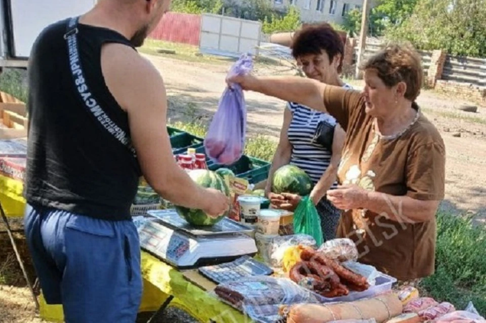 Местное население обеспечили необходимыми товарами. Фото: ТГ/Кулемзин