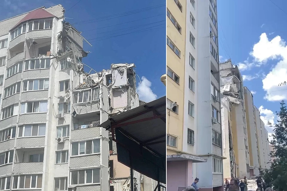 Обрушение произошло в жилом строении с десятого по первый этажи.