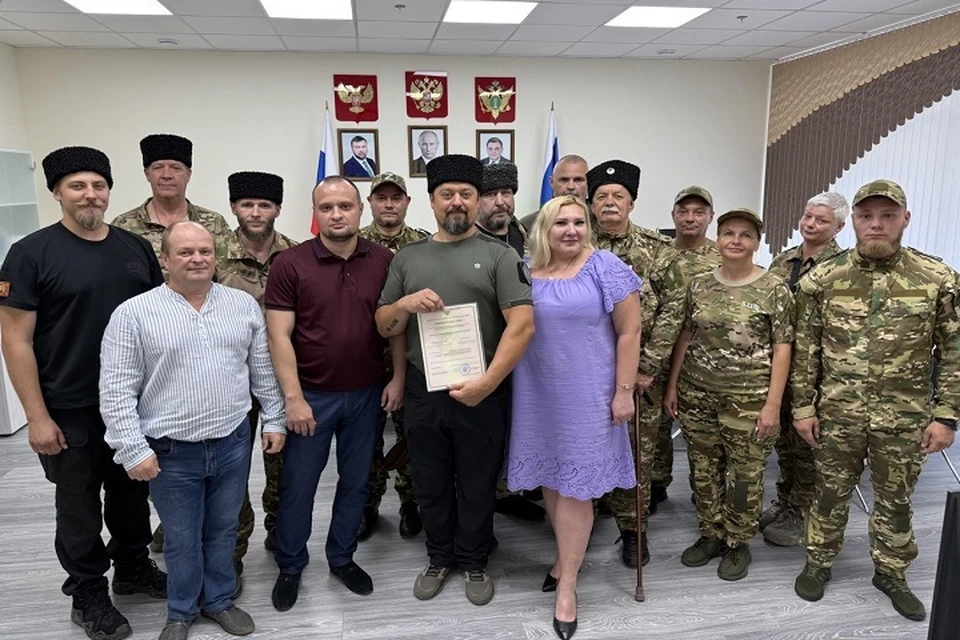В ДНР зарегистрировано первое реестровое казачье общество «Станица Донецкая». Фото: Всероссийское Казачье Общество