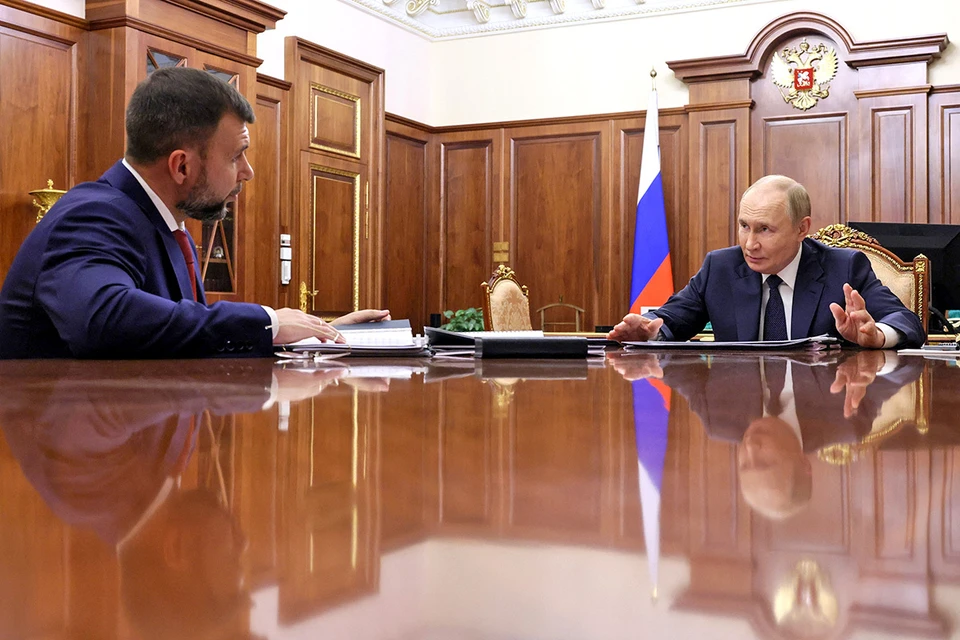 В понедельник Владимир Путин встретился с главой Донецкой Народной Республики Денисом Пушилиным.