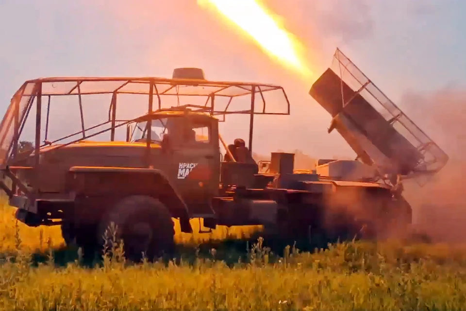 Боевая работа расчета РСЗО