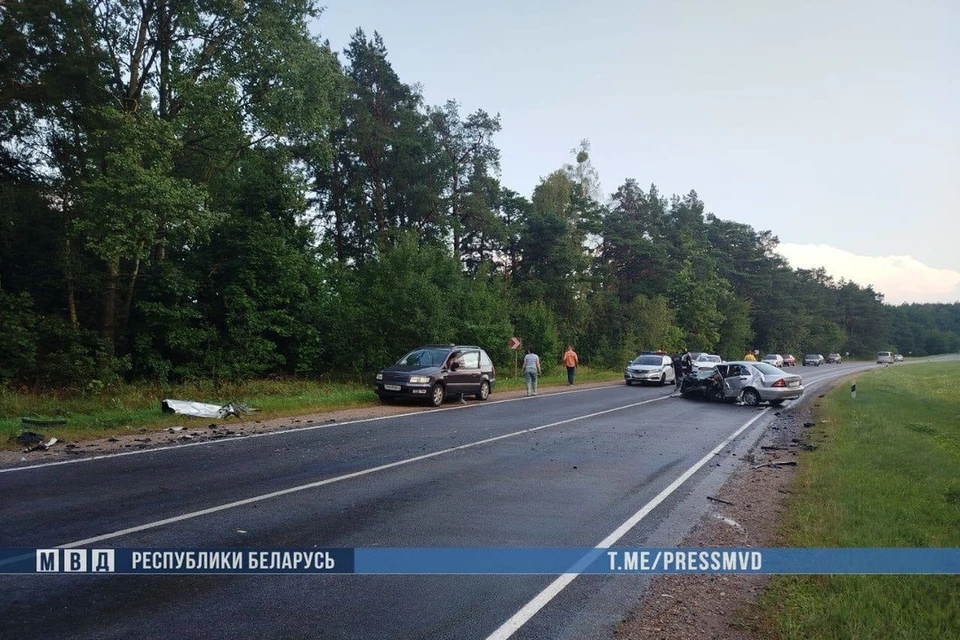 МВД раскрыло детали лобового ДТП с тремя погибшими в Гродненской области. Фото: телеграм-канал МВД Беларуси