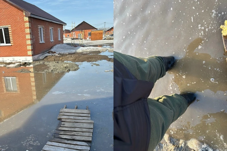 В «Тихой роще» после дождя невозможно выйти из дома без резиновых сапог. Фото: предоставил читатель.