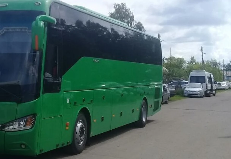 В хуторе Масычево Грайворонского округа поврежден служебный автобус.