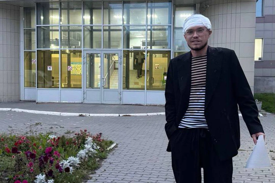 Неизвестный разбил голову блогеру Ефиму Стрелкову в Новосибирске. Фото: предоставлено Ефимом Стрелковым