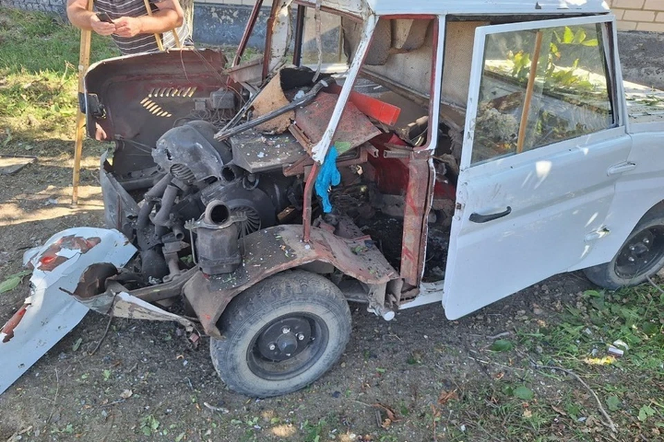 Бомба уничтожила машину, принадлежащую инвалиду. Фото: администрация Великолепетихского округа