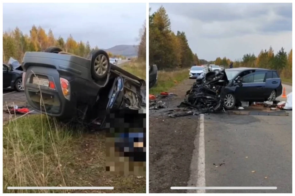Водитель погиб, трое пассажиров попали в больницу после ДТП в Братске.