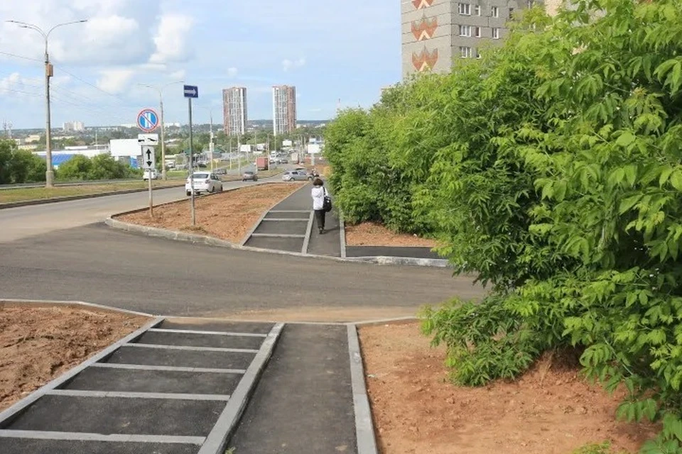 Тротуар на улице Чугуевского. Фото: Администрация Ижевска