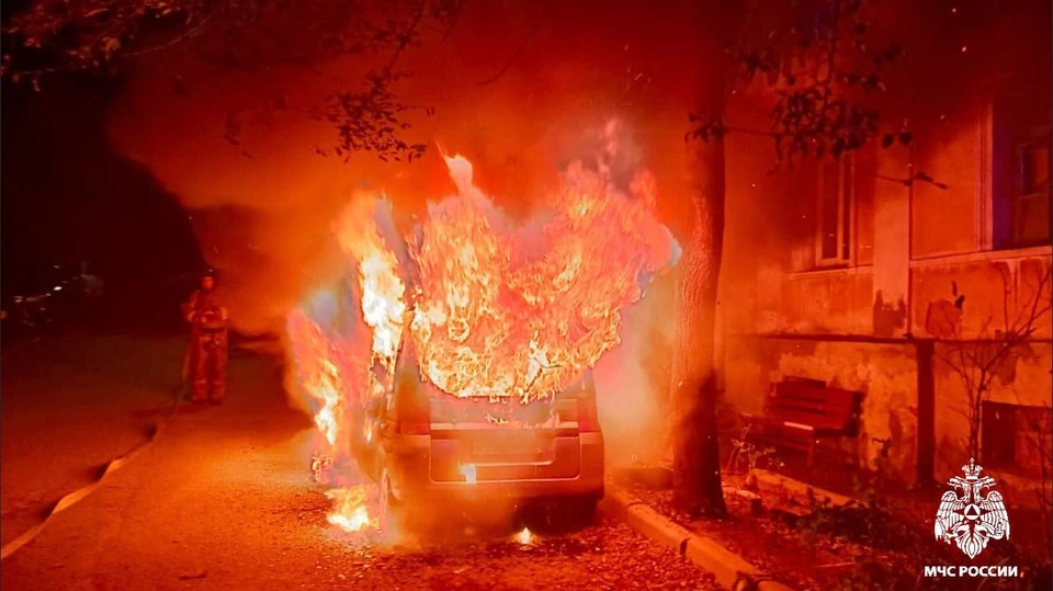 В Находке пожарные потушили горящий автомобиль Фото: МЧС Приморья