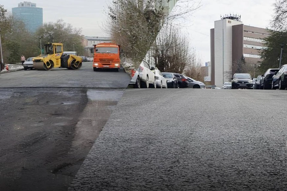 В Новосибирске завершен ремонт проездов у сквера «Водник» и консерватории имени Глинки. Фото: мэрия Новосибирска