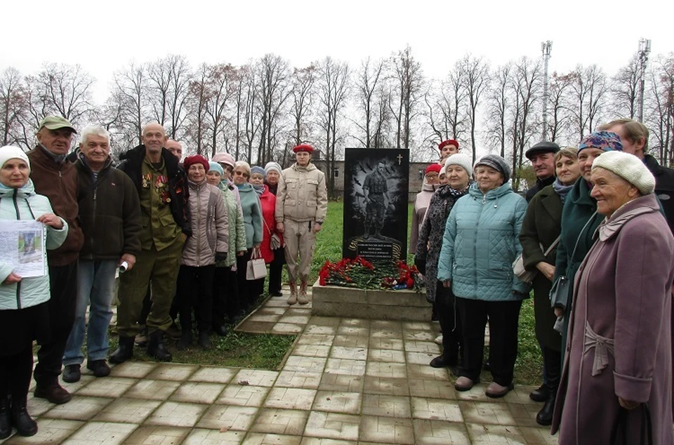 Макет памятной памятной плиты был разработан с учетом пожеланий ветеранов. Фото: администрация Калязинского округа