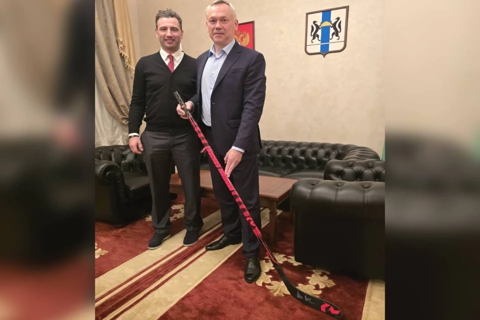 Губернатор Новосибирской области Андрей Травников встретился с Романом Ротенбергом. Фото: телеграм-канал Романа Ротенберга