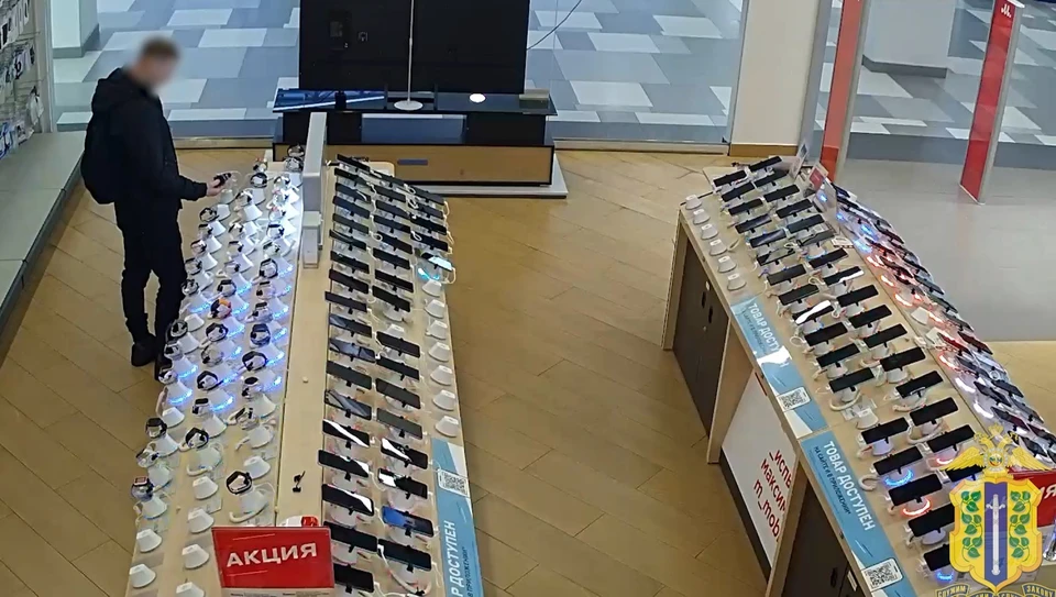 Скриншот видеозаписи, предоставленной УМВД России по Липецкой области.