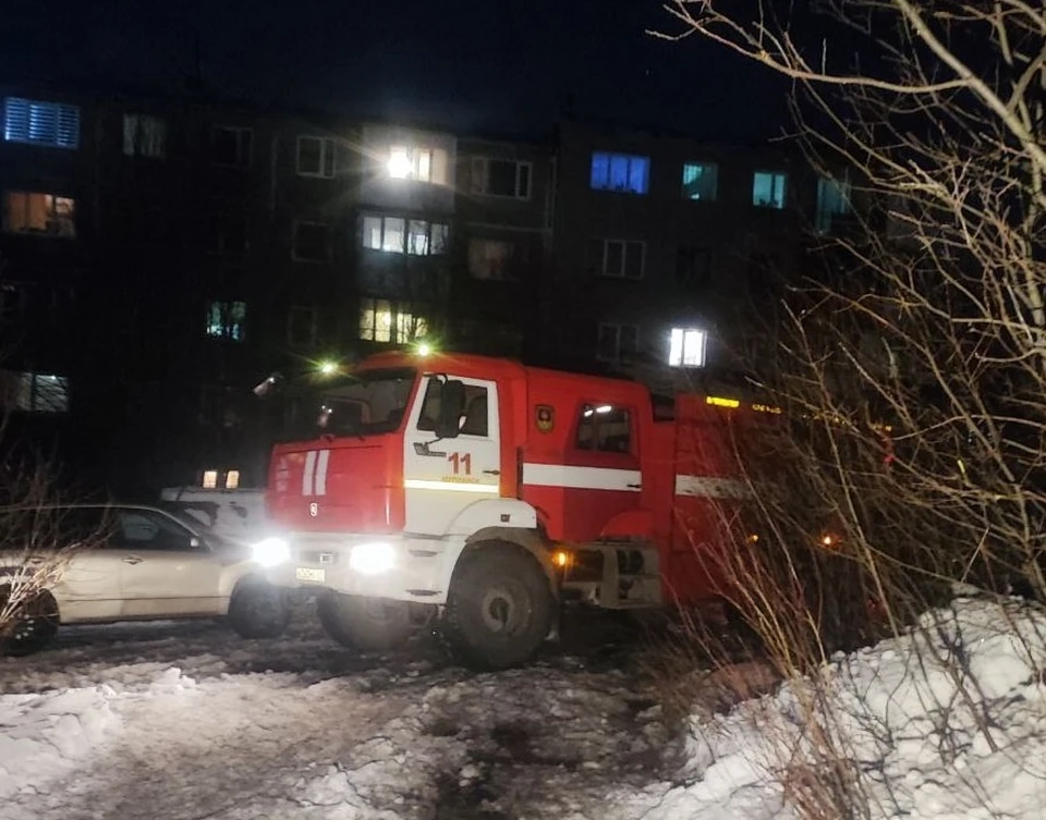 Причины пожара и ущерб от него устанавливаются. Фото: Управление по ГОЧС и ПБ Мурманской области / vk.com/murman01