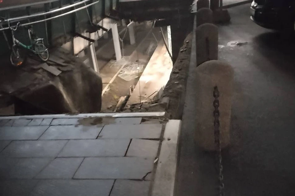 Пострадавших в результате обвала нет. Фото: t.me/sztproc