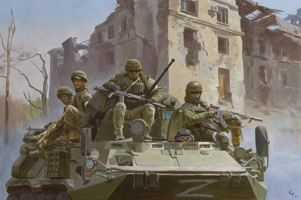 Работы художников будут выставлять в школах. Фото: Архив Студии военных художников имени М. Б. Грекова.