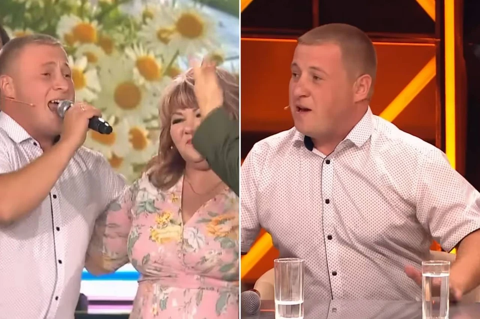 Иван Никитин приехал в столицу вместе со своей супругой. Фото: телеканал «Россия-1»