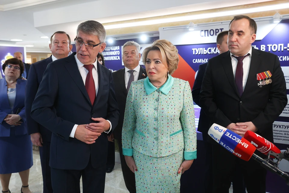 Руководство Тульской области познакомило председателя Совета Федерации Валентину Матвиенко с достижениями региона.