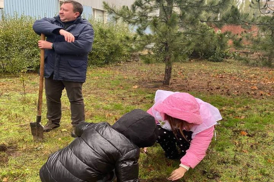 Сотрудники Минприроды первыми приняли участие в акции «Сохраним лес». Фото: Минприроды ДНР