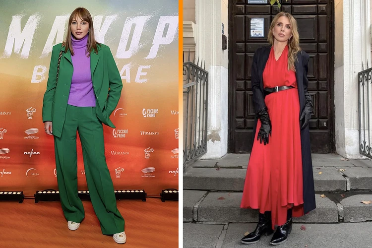 Диброва в изумрудном костюме, Бондарчук — в алом платье, а Собчак с зелёной сумкой Prada за 400 тысяч: Цветотерапия от звезд